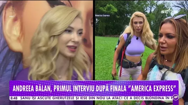Andreea Balan, primul interviu dupa finala America Express: N-as mai repeta experienta!