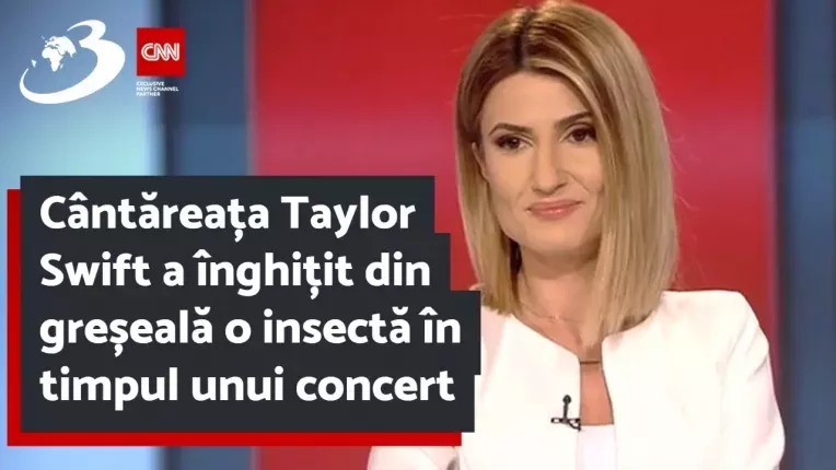 Cantareata Taylor Swift a inghitit din greseala o insecta in timpul unui concert. Reactia artistei