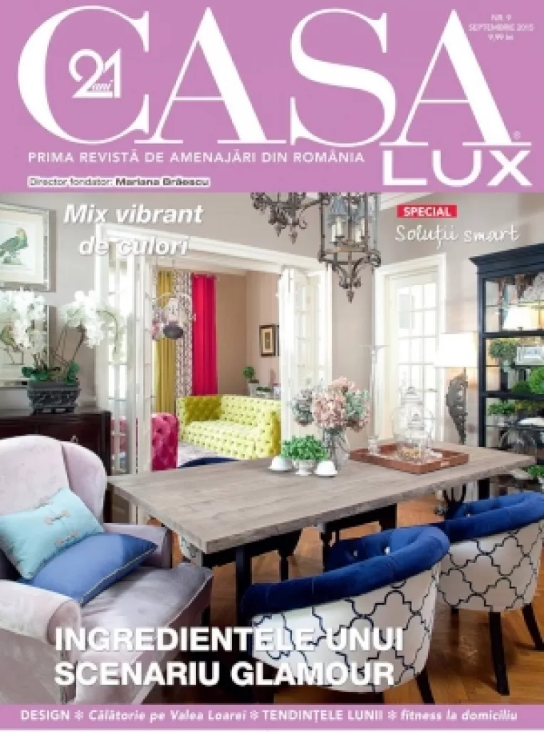 Editia festiva din septembrie a revistei Casa Lux marcheaza 21 de ani de cand a fost lansata