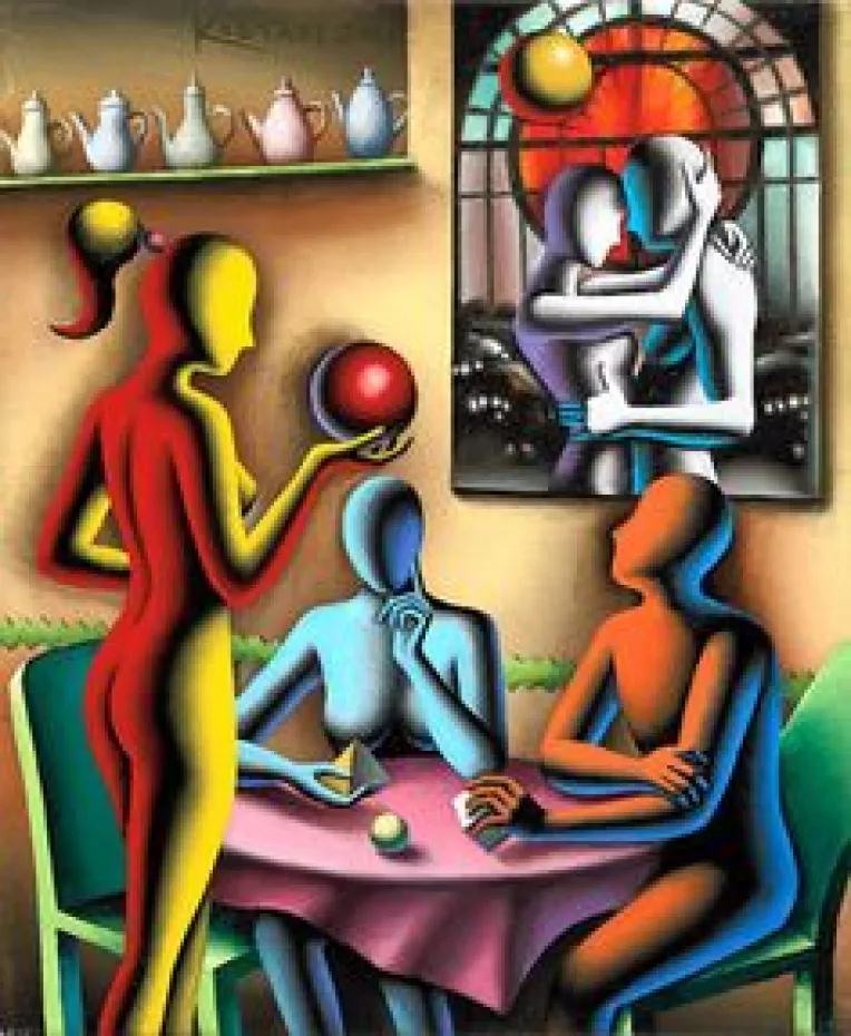 Lumea papusarului Mark Kalev Kostabi - un suprarealist care se joaca cu umbrele