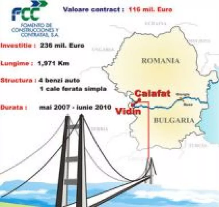 Podul dintre Calafat si Vidin va fi finalizat in noiembrie 2012