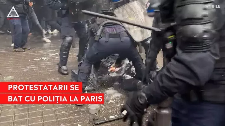 Protestele devin din ce in ce mai violente in Paris